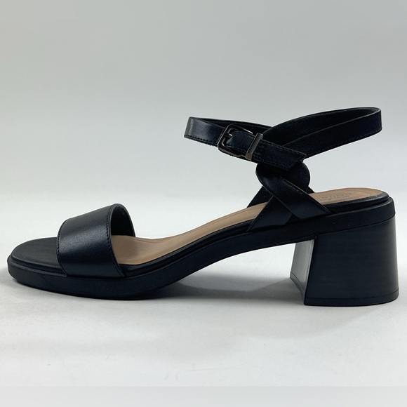 🔴SOLD🔴Clarks Jaylan Ray Black Leather Womens Block Heel Sandals 26181658 - Picture 6 of 9